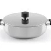 Castey Casseroles Mijoteuse 32cm, Acier Inox 3couches, Anses Silicone, Tous Feux