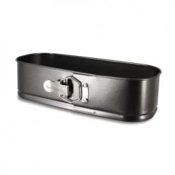 Menastyl Plats à Four Moule à Charnière Rectangulaire En Acier Carbone 31 X 12 Cm