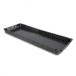 Menastyl Plats à Four Moule à Tarte Rectangulaire En Acier Carbone 35 X 13 Cm