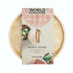 World Of Flavours Casseroles Panier Vapeur à 2 Niveaux En Bambou Marron 11 World Of Flavours Casseroles Panier Vapeur à 2 Niveaux En Bambou Marron -Accessoires de cuisson Soldes panier vapeur a 2 niveaux en bambou marron 4