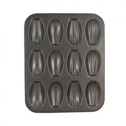 Menastyl Plats à Four Plaque à 12 Madeleines En Acier Carbone Anti Adhésif -Accessoires de cuisson Soldes plaque a 12 madeleines en acier carbone anti adhesif 3
