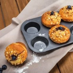 Menastyl Plats à Four Plaque à 6 Muffins En Acier Carbone -Accessoires de cuisson Soldes plaque a 6 muffins en acier carbone 3