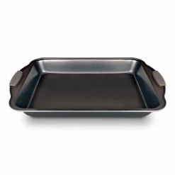 Castey Plats à Four Plat à Four 40x25cm Antiadhésif, Acier Au Carbone, Anses En Silicone