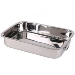 Wadiga Plats à Four Plat à Lasagne Inox Avec Poignées - 38x27.5x7cm