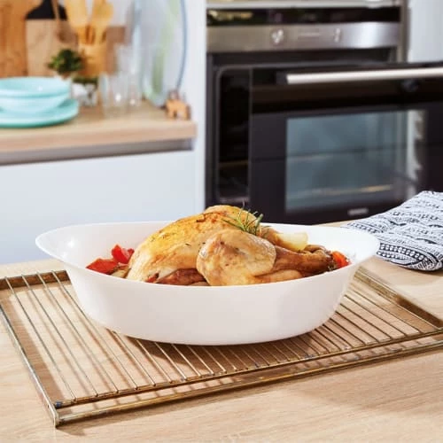 Luminarc Plats à Four Plat Blanc Ovale Ultraléger 38x22cm 4 Luminarc Plats à Four Plat Blanc Ovale Ultraléger 38x22cm – Image 2