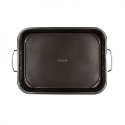 Menastyl Plats à Four Plat Rôtisserie Avec Grille En Acier Carbone 43,5 X 29 Cm -Accessoires de cuisson Soldes plat rotisserie avec grille en acier carbone 43 5 x 29 cm 2