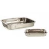 Wadiga Plats à Four Plats Four Rectangulaire En Acier Inoxydable - Lot De 2 -Accessoires de cuisson Soldes plats four rectangulaire en acier inoxydable lot de 2
