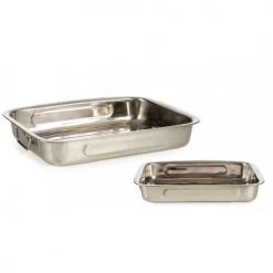 Wadiga Plats Ă Four Plats Four Rectangulaire En Acier Inoxydable - Lot De 2
