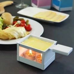 Cookut Accessoires De Cuisson Raclette Individuelle à La Bougie Blanc -Accessoires de cuisson Soldes raclette individuelle a la bougie blanc 4
