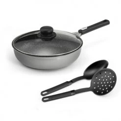 Cuisinox Casseroles Sauteuse 26cm, 1 Couvercle Et 1 Poignée, 2 Accessoires En Aluminium E