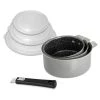 Cuisinox Série 3 Casseroles 16-18-20cm, 3 Couvercles Et 1 Poignée En Aluminium -Accessoires de cuisson Soldes serie 3 casseroles 16 18 20cm 3 couvercles et 1 poignee en aluminium
