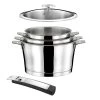 Cuisinox Série De 3 Casseroles 16/18/20cm Inox Avec Poignée Et Couvercle 20cm -Accessoires de cuisson Soldes serie de 3 casseroles 16 18 20cm inox avec poignee et couvercle 20cm