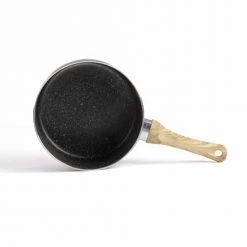 Livoo Set 3 Casseroles Aspect Pierre Et Bois En Aluminium Noir -Accessoires de cuisson Soldes set 3 casseroles aspect pierre et bois en aluminium noir 4