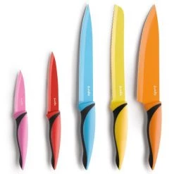 Castey Accessoires De Cuisson Set 5 Couteaux De Cuisine Multicouleur