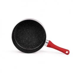 Livoo Set De 3 Casseroles Aspect Pierre En Aluminium Rouge Bordeaux -Accessoires de cuisson Soldes set de 3 casseroles aspect pierre en aluminium rouge bordeaux 4