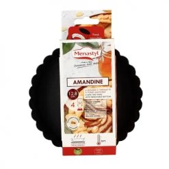 Menastyl Plats à Four Set De 4 Mini Moules à Tarte En Acier Carbone 13 Cm -Accessoires de cuisson Soldes set de 4 mini moules a tarte en acier carbone 13 cm 4