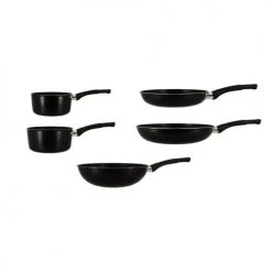 Menastyl Set De 5 Pièces Poêles Et Casseroles En Aluminium Tous Feux