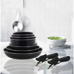 Menastyl Set De 8 Pièces Poêles Et Casseroles Pour Induction En Aluminium -Accessoires de cuisson Soldes set de 8 pieces poeles et casseroles pour induction en aluminium 2